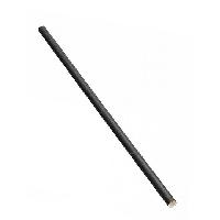 Трубочка бумажная 19,7 см (25 шт) д6 мм черная KN-6-197