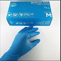 Перчатки нитриловые М (100 шт) без пудры синие RD30105003
