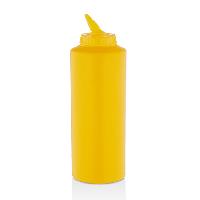 Бутылка 500 пластик с носиком и колпачком желтая GPSM-500